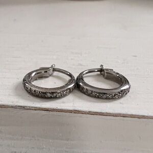 Ileana Makri hoops pave earrings